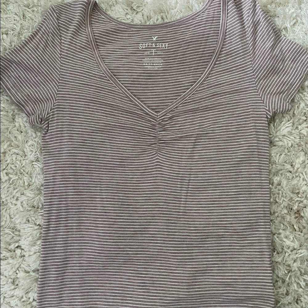 Striped short sleeve shirt